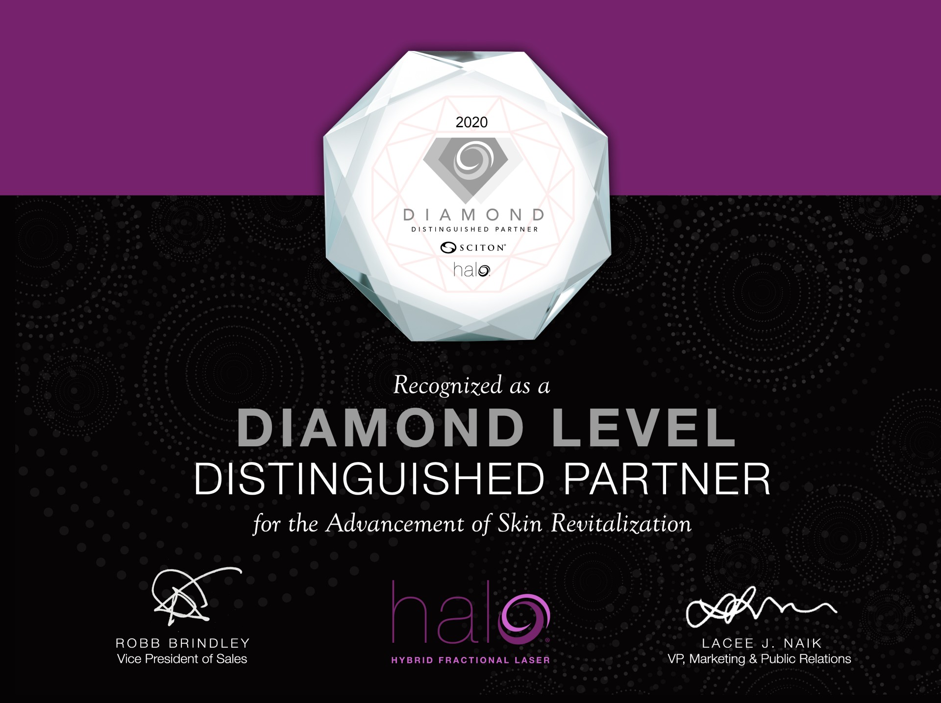 Sciton Halo Diamond 2020 Award